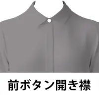 前ボタン開き襟のアイコン